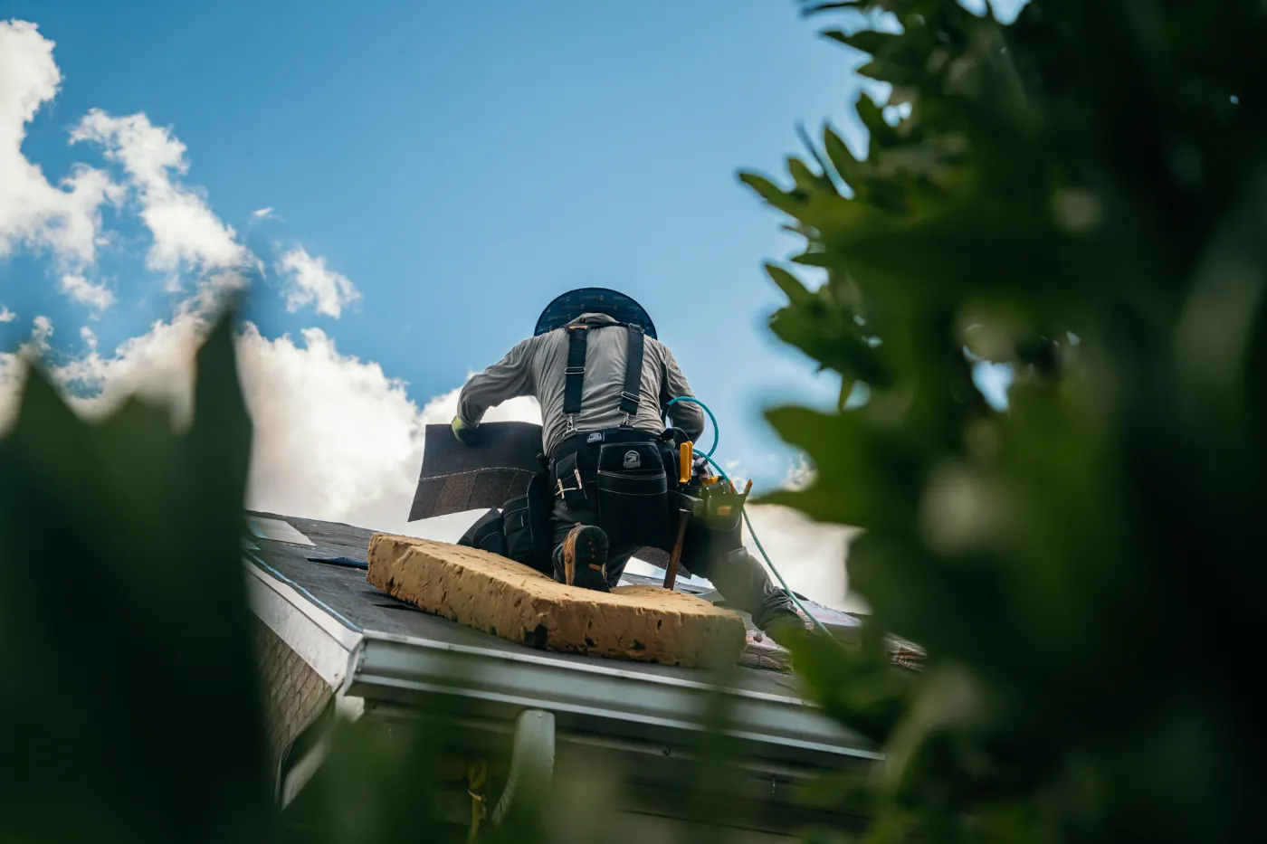Tarping and dry-in on a Crooked Creek commercial roof